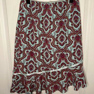 Vintage Y2K Mary-Kate and Ashley Paisley Skirt Blue Mini